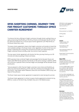 Dfds Shortens Channel Journey Time for Freight