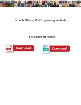 Schools Offering Civil Engineering in Manila