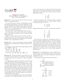 Assignment 2 Answers Math 105 History of Mathematics