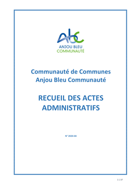 Recueil Des Actes Administratifs