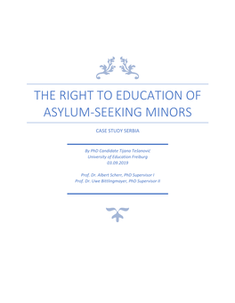 The Right to Education of Asylum-Seeking Minors