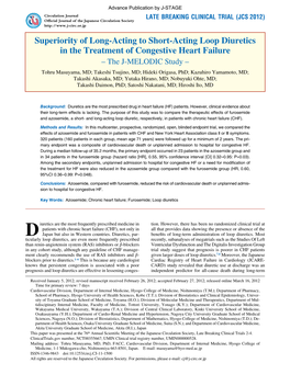 Superiority of Long-Acting to Short-Acting Loop Diuretics in The