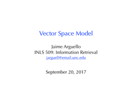 Vector Space Model