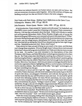 204 Aethlon XIV:2 / Spring 1997 Truths About Our