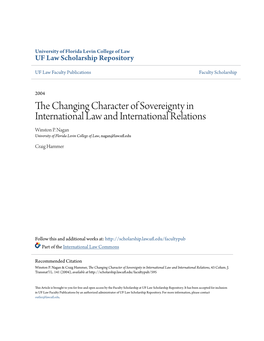 The Changing Character of Sovereignty in International Law and International Relations, 43 Colum