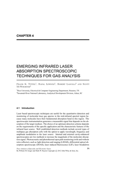 Emerging Infrared Laser Absorption Spectroscopic Techniques for Gas Analysis