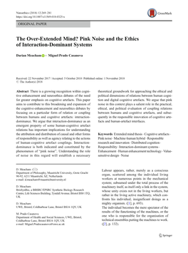 Pink Noise and the Ethics of Interaction-Dominant Systems