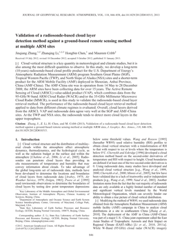 Validation of a Radiosonde-Based Cloud Layer Detection Method