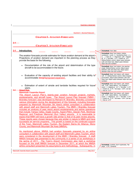 3-1 3-1 Introduction the Aviation Forecasts Provide Estimates For