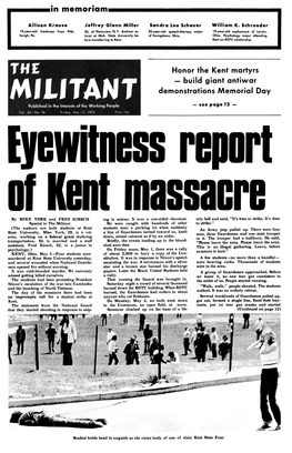 • • Honor the Kent Martyrs