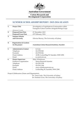 2015-16 CRDC Summer Scholarship Report 2 Constructs by Llewellyn Et Al