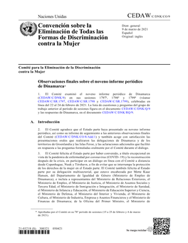 Convención Sobre La Eliminación De Todas Las Formas De