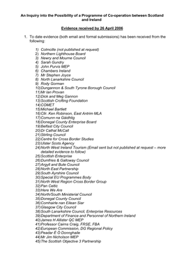 An Inquiry Into the Possibility of a Programme of Co-Operation Between Scotland and Ireland