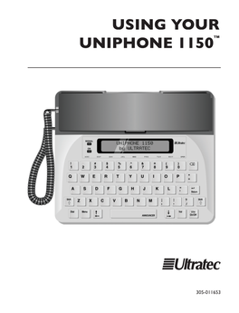 Uniphone 1150 User Instructions