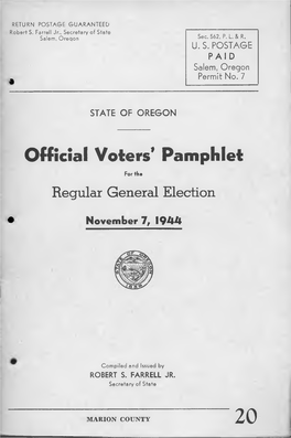 Official Voters' Pamphlet