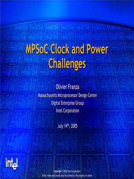 Mpsoc Clock and Power Challenges