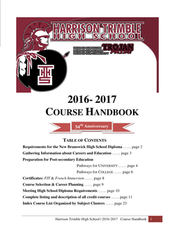 HTHS Course Handbook 2016-17.Pdf