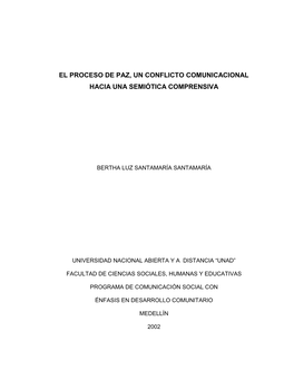 Blsantamarias.Pdf (El Proceso De Paz Un Conflicto Comunicacional Hacia