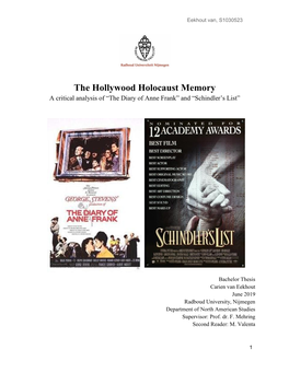 The Hollywood Holocaust Memory a Critical Analysis of “The Diary of Anne Frank” and “Schindler’S List”