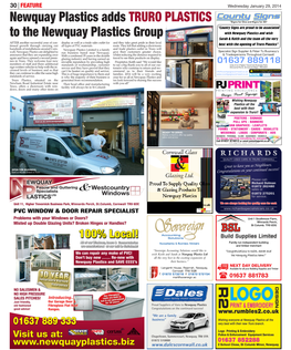 Newquay Plastics Adds TRURO PLASTICS to the Newquay Plastics Group