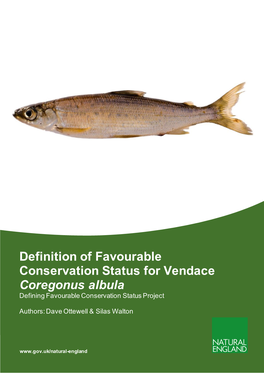 Definition of Favourable Conservation Status for Vendace Coregonus Albula