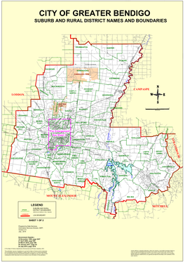 City of Greater Bendigo Suburb and Rural District Names and Boundaries