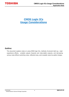 CMOS Logic Ics Usage Considerations