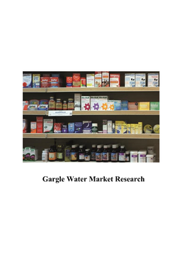 Gargle Water Market Research