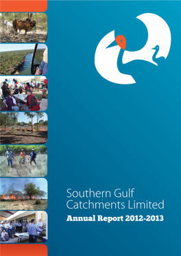 Southern Gulf Catchments Limited Annual Report 2012-2013 VISION STATEMENT Leaders in Regional Natural Resource Management