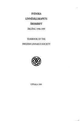 Yearbook of the Swedish Linnaeus Society