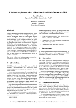 Efficient Implementation of Bi-Directional Path Tracer On