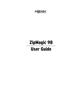 Zipmagic 98 User Guide