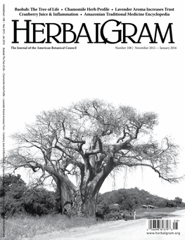 Baobab: the Tree of Life • Chamomile Herb Profile • Lavender Aroma Increases Trust Cranberry Juice & Inflammation • Amazonian Traditional Medicine Encyclopedia