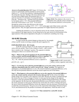 18-10 RC Circuits in Some Circuits the Current Changes As Time Goes By