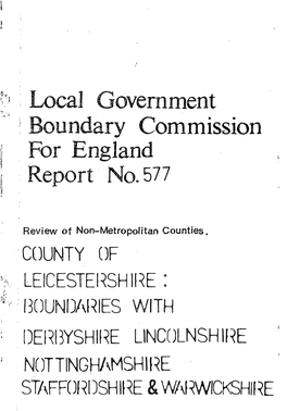 County of Leicestershir Boundaries Wit Derbyshire Lincolnshir Nottinghamshire Staffordshire & Warwickshire Local Govehnmemt