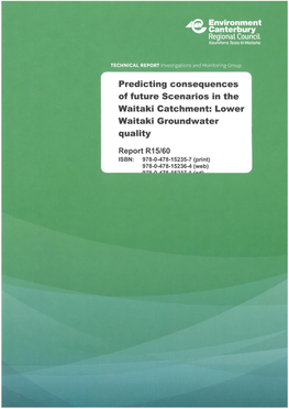 Lower Waitaki Groundwater Quality Scenarios and Solutions Assessment for External Review Rev2