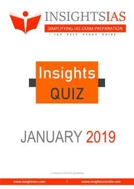 Insights Jan 2019 Daily Quiz