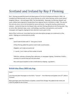 Scotland and Ireland by Roy F Fleming