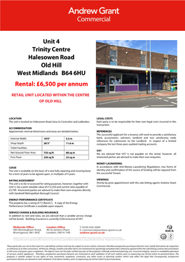 Unit 4 Trinity Centre Halesowen Road Old Hill West Midlands