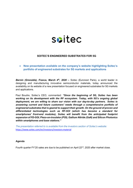 SOITEC PR New 5G Presentation Available