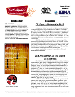CBS Sports Network in 2018 2Nd Annual USA Vs the World Competition