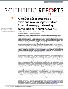 Axondeepseg: Automatic Axon and Myelin Segmentation From