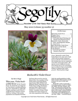 Beckwith's Violet Fever