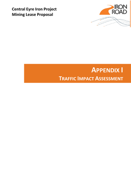Appendix I: Traffic Impact Assessment