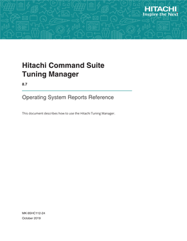 Hitachi Command Suite Tuning Manager Operating System Reports