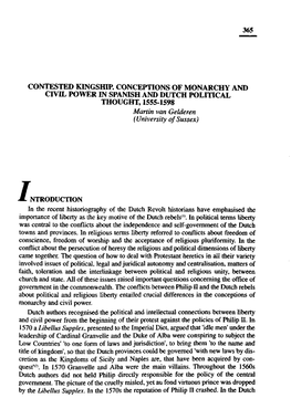 365 Contested Kingship. Conceptions of Monarchy