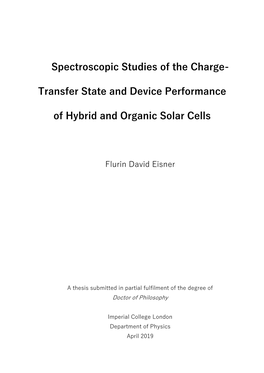 Transfer State and Device Performance of Hybrid and Organic