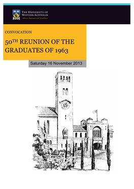 50Th Reunion of the Graduates of 1963 Biography Booklet