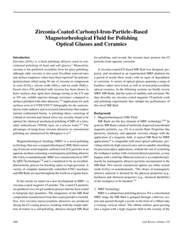 Zirconia-Coated-Carbonyl-Iron-Particle–Based Magnetorheological Fluid