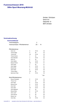 Fusionsschiessen 2018 300M Sport Mosnang-Mühlrüti